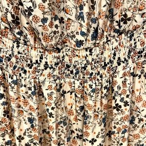 1.STATE Women's Floral Spaghetti Strap Crew Neck Knee Length Blouson Formal Dress Blue Size X-Small